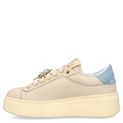 Sneakersy skórzane premium - GIO+ PIA312A BEŻOWE