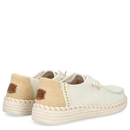 Lekkie pólbuty damskie - HEY DUDE WENDY ESPADRILLE WOVEN 43681 WHITE