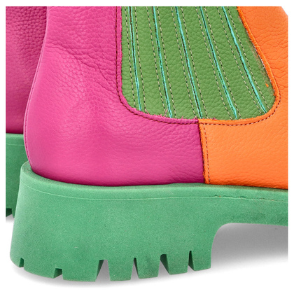 Kolorowe sztyblety - TYMOTEO A1001 POMARAŃCZ ZIELEŃ RÓŻ