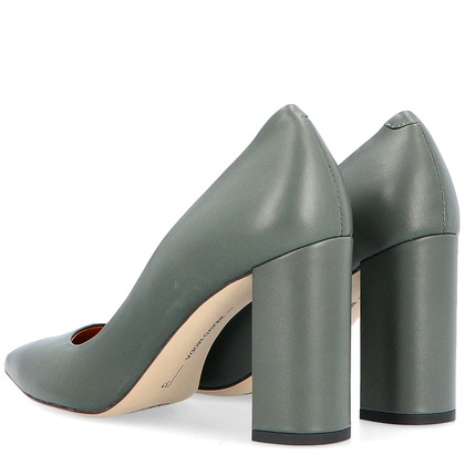 Czółenka na designerskim slupku - BRAVO MODA 0130 KHAKI