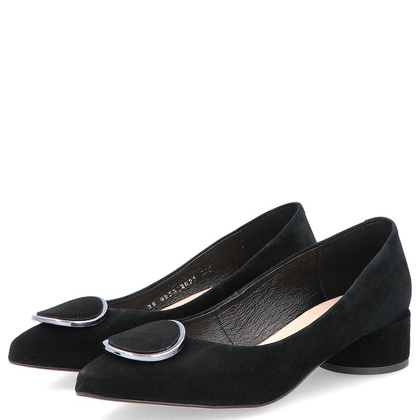 Czółenka na niskim obcasie - KOTYL 9913 CZARNE