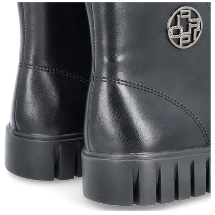 Skórzane botki z ozdobami - FILIPPO DBT6360/24 CZARNE