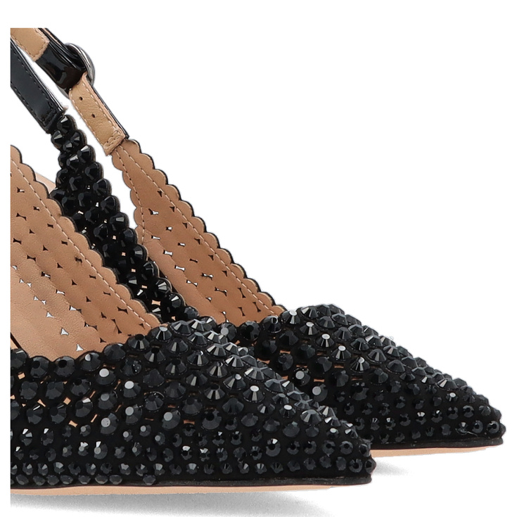 Hiszpańskie szpilki z odkrytą piętą - ALMA EN PENA I250408 CZARNE