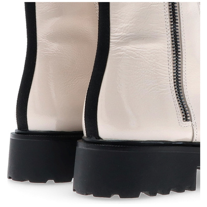 Lakierowane botki ze skóry - CAPRICE 9-25217-43 BIAŁE