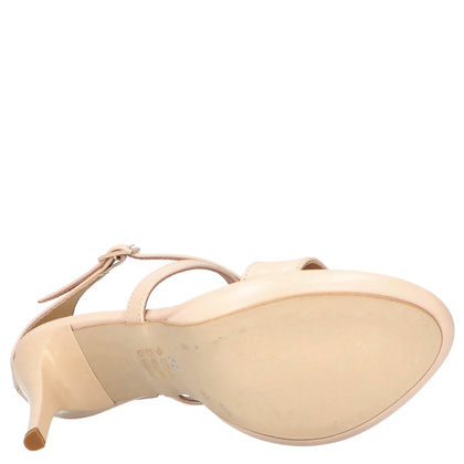 Sandały na szpilce - TYMOTEO PALME BEŻOWE