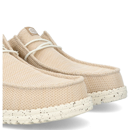 Lekkie mokasyny męskie - HEY DUDE WALLY STRETCH SOX BEŻOWE