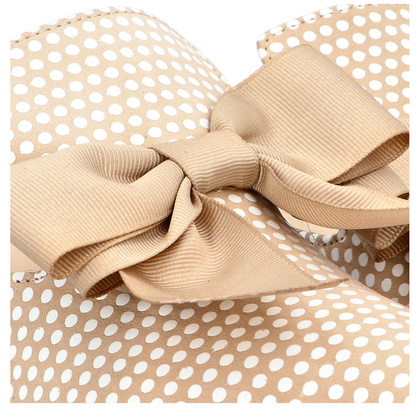 Klapki z kokardą w groszki - TYMOTEO UTTI BEŻOWE