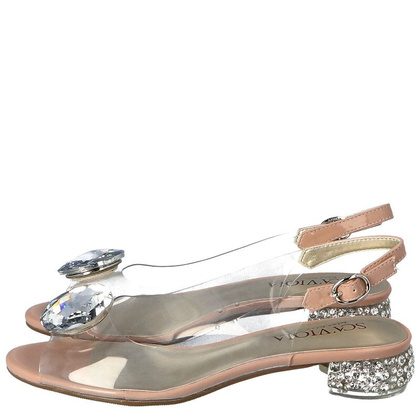 Sandały silikonowe płaskie - SCAVIOLA G-15 RÓŻOWE