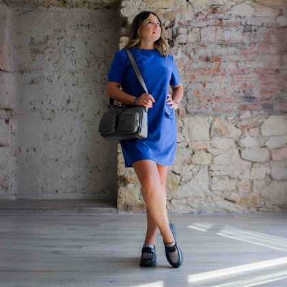 Sportowe mokasyny z ozdobą - HISPANITAS CHI243631 GRANATOWO-ZIELONE