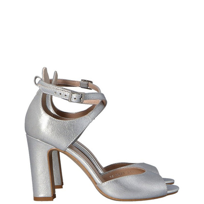 Sandałki na słupku - KOTYL 5915 SREBRNE