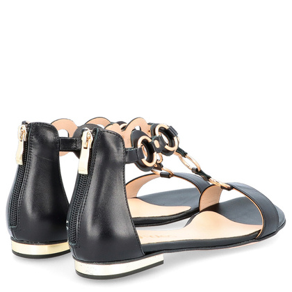 Płaskie sandały - TYMOTEO D1021 CZARNE