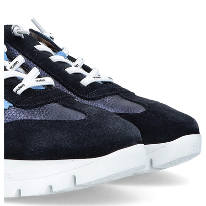 Hiszpańskie sneakersy premium - WONDERS A-2476 GRANATOWE