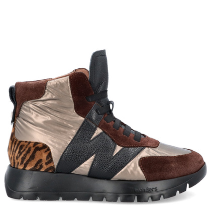 Hiszpańskie sneakersy za kostkę - WONDERS A-2471 MULTIKOLOR