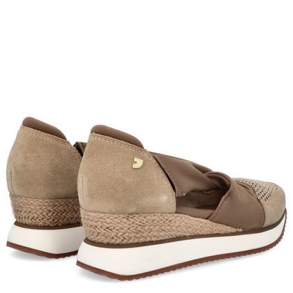 Hiszpańskie sneakersy na koturnie - GIOSEPPO 74059 BEŻOWE