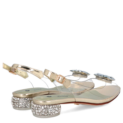 Sandały silikonowe płaskie - SCAVIOLA S-170 ZŁOTE