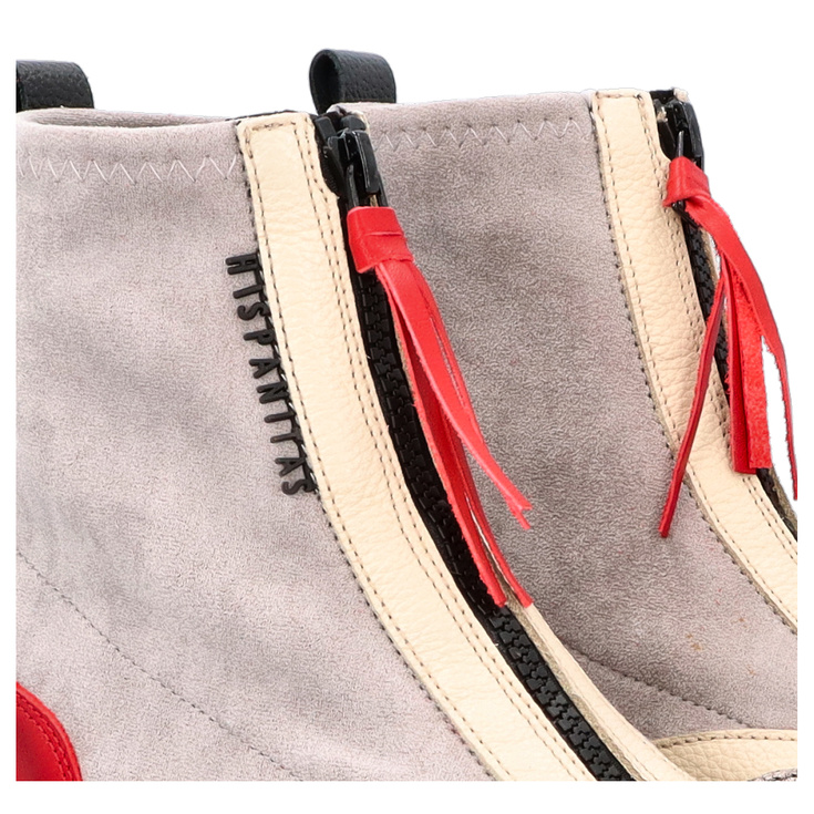 Hiszpańskie wysokie sneakersy z zamkiem - HISPANITAS CHI243628 SZARO-BEŻOWE