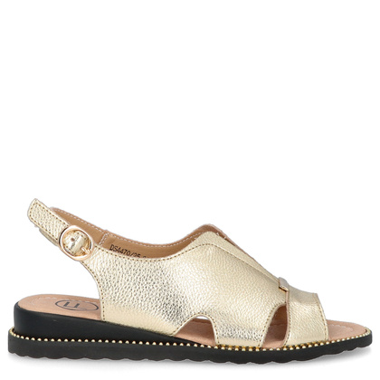 Lekkie sandały ze skóry - FILIPPO DS4470/25 ZŁOTE