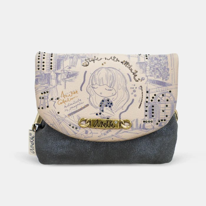 Mały damski portfel z klapką - ANEKKE MADEMOISELLE STUDIO 41849-016