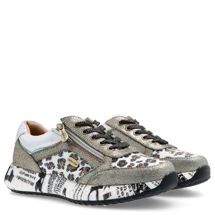 Modne sneakersy damskie - LAURA VITA BURTON 11 SZARE