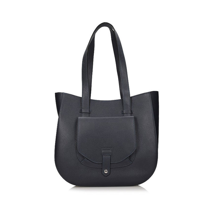 Torebka damska ze skóry - TOSCANIO C243 GRANATOWA