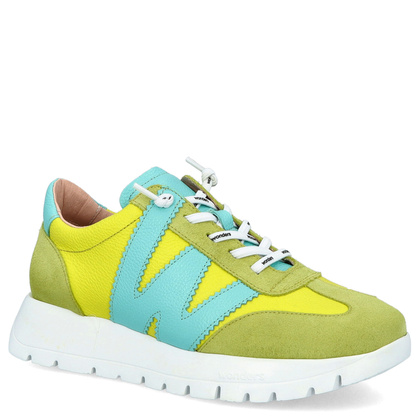 Hiszpańskie sneakersy premium - WONDERS A-2476 LIMONKOWE