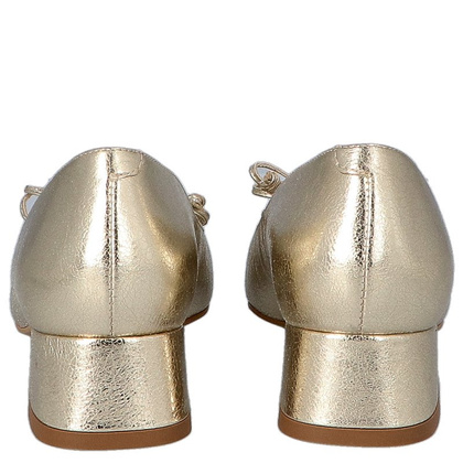 Czółenka na niskim obcasie - KOTYL 9925 ZŁOTY LICO