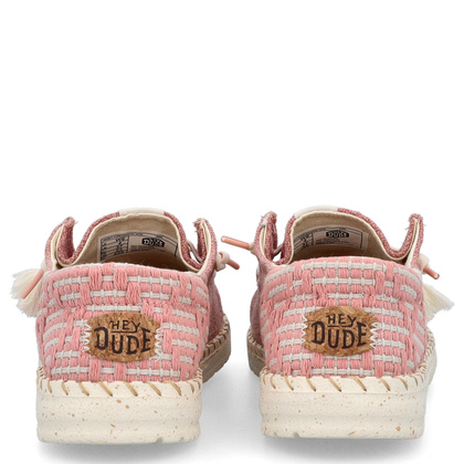 Lekkie półbuty damskie - HEY DUDE WENDY FUNK COASTAL JUTE 43182-680 RÓŻOWE