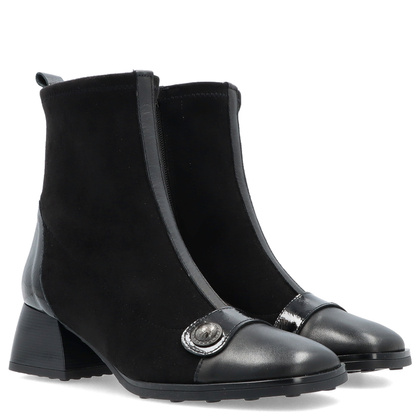 Hiszpańskie botki na obcasie - HISPANITAS HI254219 CZARNE