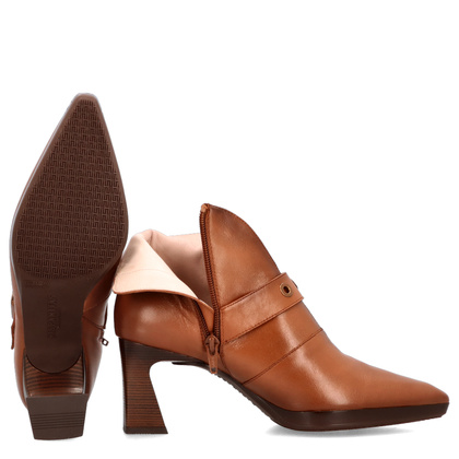Hiszpańskie botki z wycięciem - HISPANITAS HI254244 BRĄZOWE
