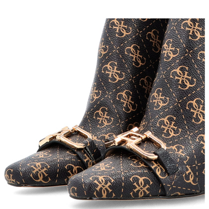 Botki na szpilce premium - GUESS SILENE2 FL8SILLEA10 BRĄZOWE