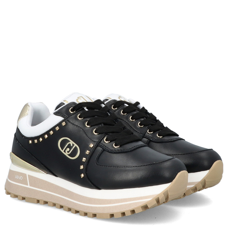 Sneakersy premium - LIU JO MAXI WONDER 87 CZARNE