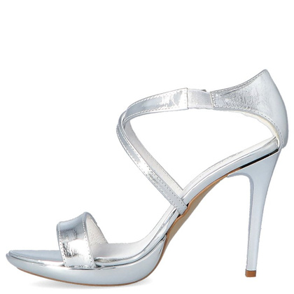 Sandały na szpilce - TYMOTEO PALME SREBRNE