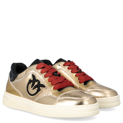 Sneakersy damskie premium - PINKO MANDY 01 ZŁOTE