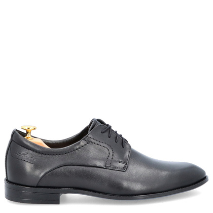 Skórzane półbuty wizytowe - LEADER 396-459 CZARNE