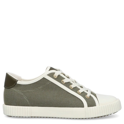 Sznurowane trampki damskie - GEOX  D.BLOMIEE B-SHI. TEX D556HB ZIELONE