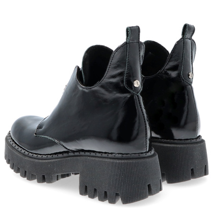 Botki na grubszym spodzie - LEMAR 60451 CZARNE