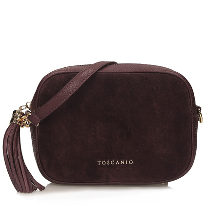 Klasyczna listonoszka ze skóry- TOSCANIO G88 BORDOWA