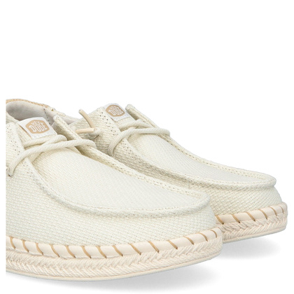 Lekkie pólbuty damskie - HEY DUDE WENDY ESPADRILLE WOVEN 43681 WHITE