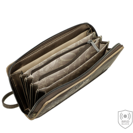 Duży portfel damski z blokadą RFID - ANEKKE MUSE BLOOM 42729-908