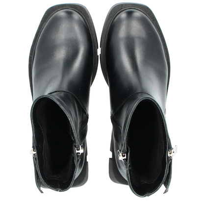 Botki damskie skórzane - TYMOTEO 2169 CZARNY