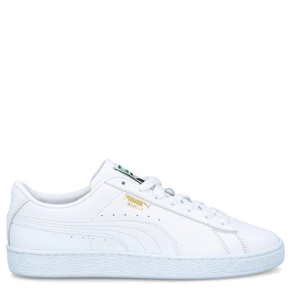 Sneakersy męskie ze skóry - PUMA BASKET CLASSIC XXL 374923 BIAŁE