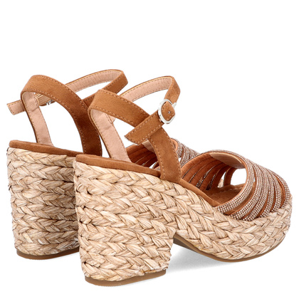 Sandały na platformie - LEJADE 3350 BRĄZOWE