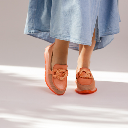 Hiszpańskie półbuty - HISPANITAS HV254065 KORALOWE