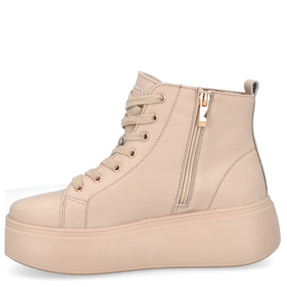 Wysokie sneakersy damskie - FILIPPO DBT6338/24 BEŻOWE