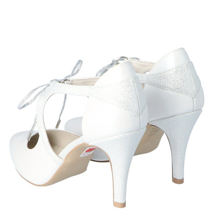 Buty ślubne - TYMOTEO EMMA BADIA PERŁOWO BIAŁE