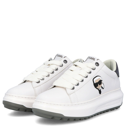 Sneakersy męskie - KARL LAGERFELD KAPRI LUG KL57530 BIAŁE