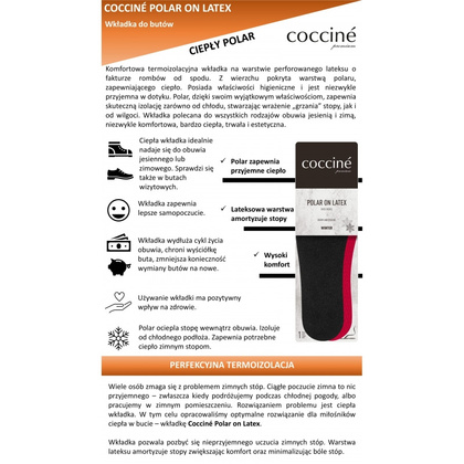 COCCINE POLAR NA LATEKSIE- termoizolacyjna wkładka do butów