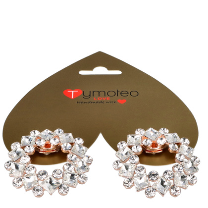 Ozdobne klipsy do butów Kryształki - TYMOTEO LOVE T48 ZŁOTE