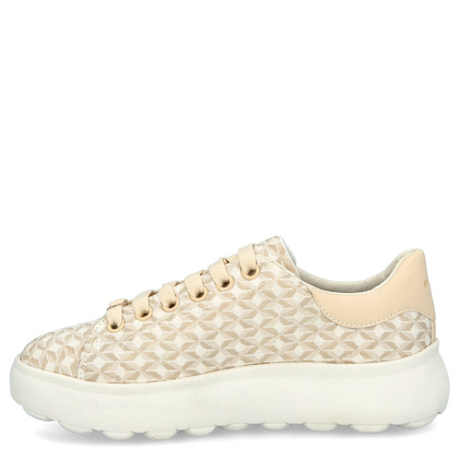 Lekkie sneakersy damskie - GEOX D.SPHERICA D55TCD BEŻOWE