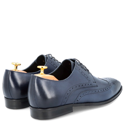 Wizytowe półbuty męskie - TAPI A-6688 GRANATOWE